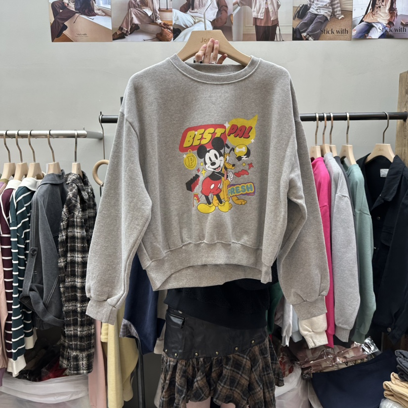 STICK WITH東大門㊣直郵女士新品推薦真品時尚25秋冬熱賣衛衣STICK WITH衛衣