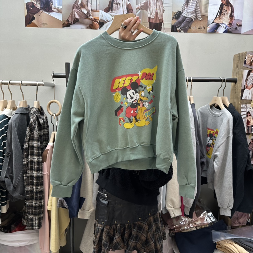 STICK WITH東大門㊣直郵女士新品推薦真品時尚25秋冬熱賣衛衣STICK WITH衛衣圖色2