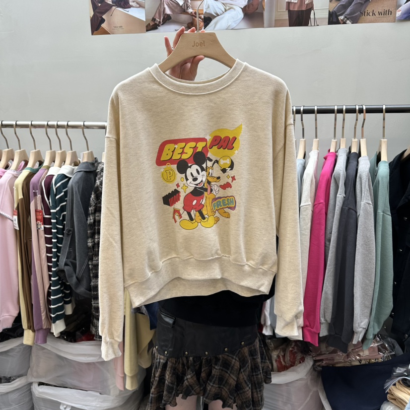 STICK WITH東大門㊣直郵女士新品推薦真品時尚25秋冬熱賣衛衣STICK WITH衛衣圖色3