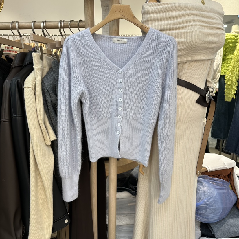 MAGNOLIA36-L韓國代購㊣女裝新款真品熱賣職業針織衫安哥拉MAGNOLIA36-L針織衫圖色2