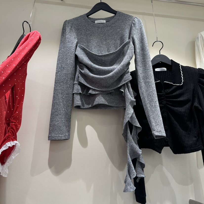 MONOPOLY韓國代購㊣女士新款熱賣休閑時尚人氣長袖T恤假兩件MONO_POLY長袖T恤圖色2