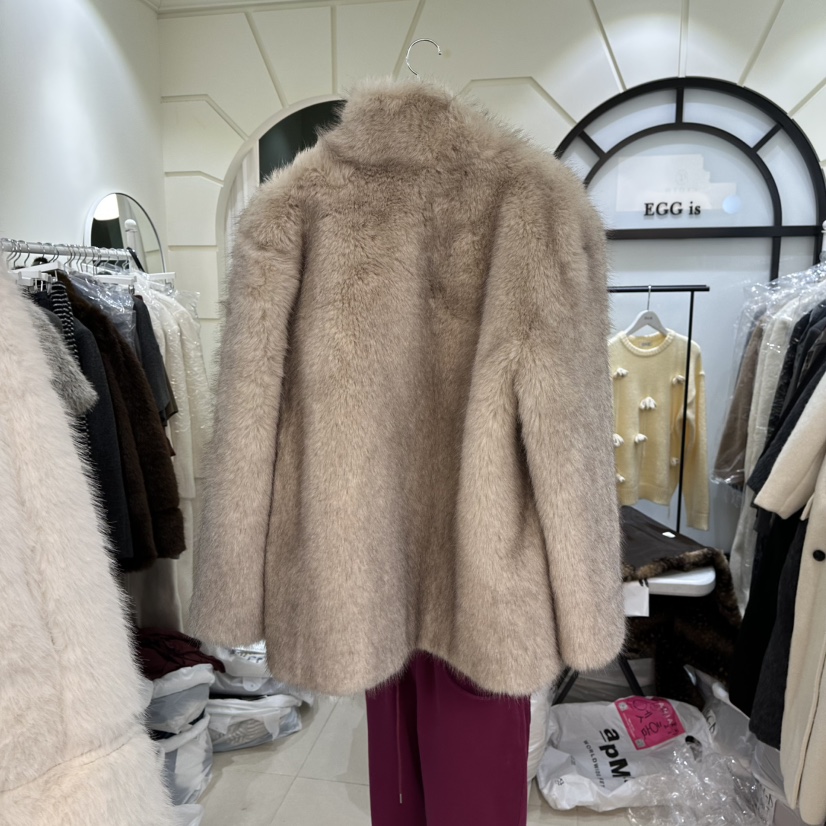 EGG IS東大門㊣實拍女士新品職業真品熱賣推薦25秋冬夾克皮草EGG IS夾克