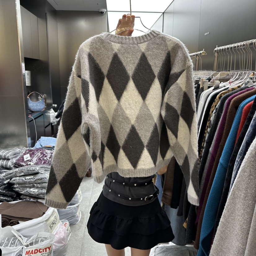 MADCITY韓國直郵㊣女士新款熱賣25秋冬真品休閑人氣職業毛衣MADCITY毛衣