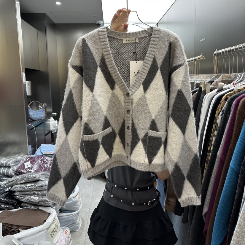 MADCITY韓國直郵㊣女士新款熱賣25秋冬真品休閑人氣職業毛衣MADCITY毛衣圖色2