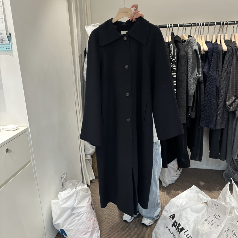 LE BUTTER韓國直郵㊣女裝新品25秋冬熱賣長款風衣手工制作LE BUTTER長款風衣