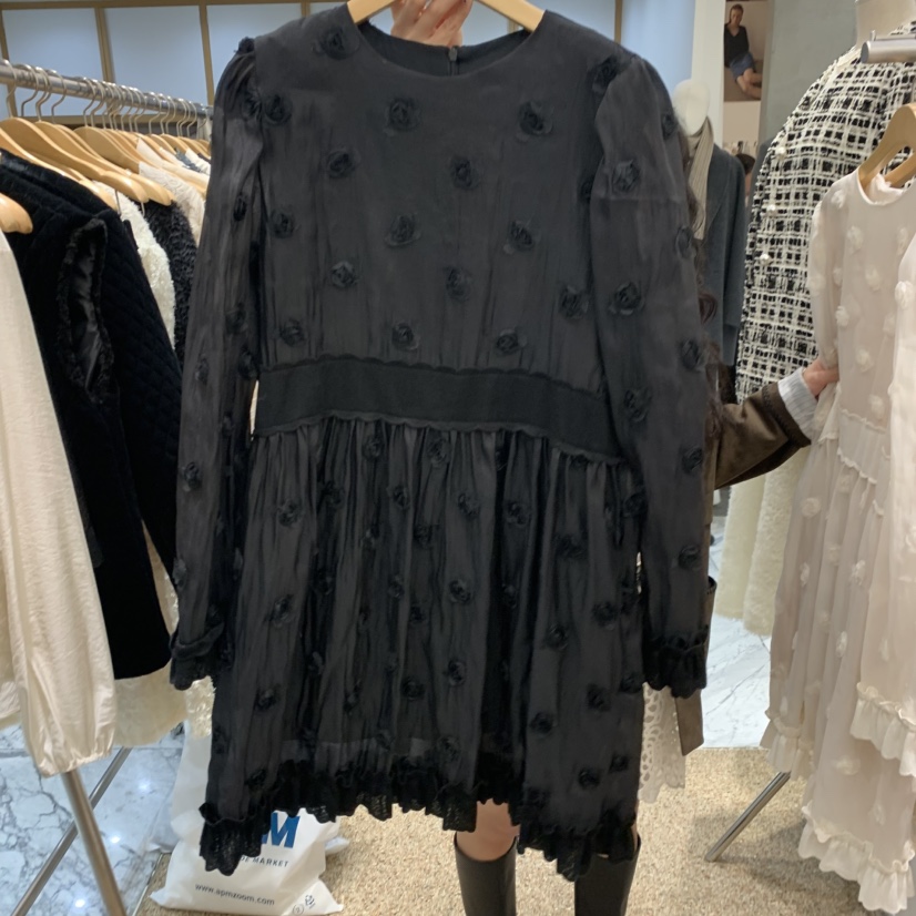 A韓國代購㊣女裝新款休閑人氣推薦25秋冬職業熱賣時尚連衣裙A STORE連衣裙圖色2