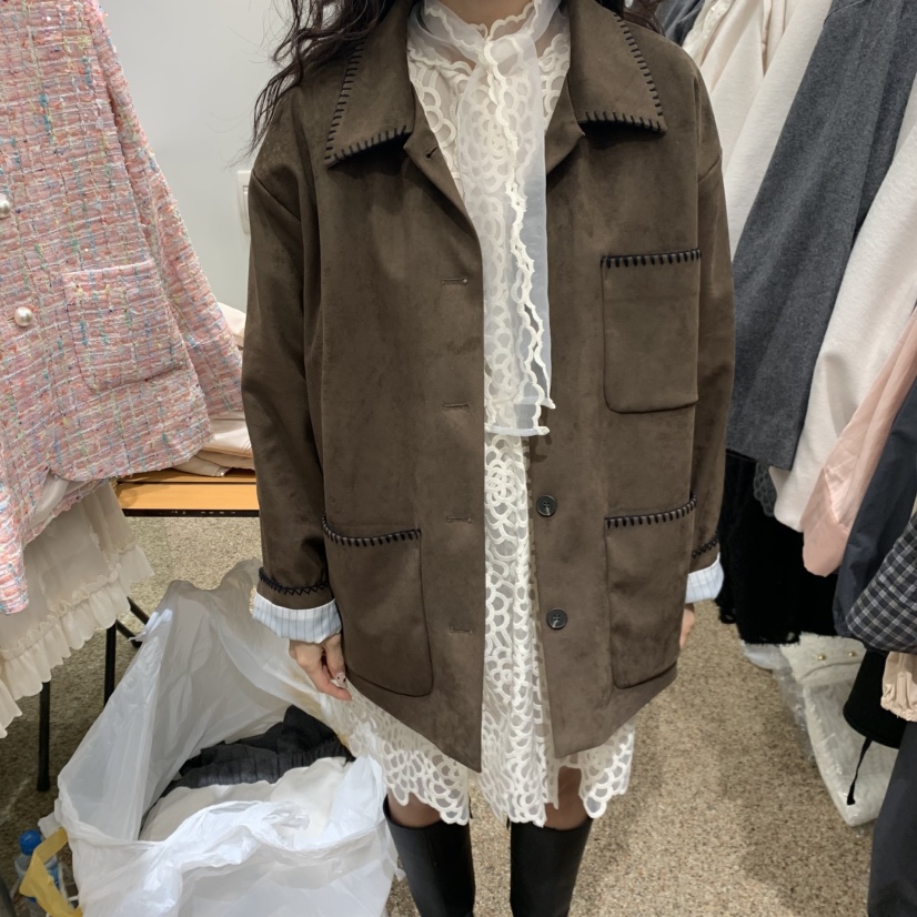 A東大門㊣實拍女裝新款休閑人氣熱賣真品25秋冬推薦職業夾克A STORE夾克圖色2