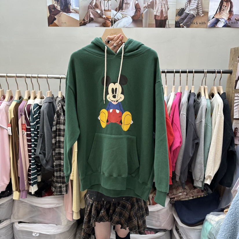 STICK WITH韓國代購㊣女裝新款熱賣職業休閑推薦25秋冬衛衣兜帽STICK WITH衛衣