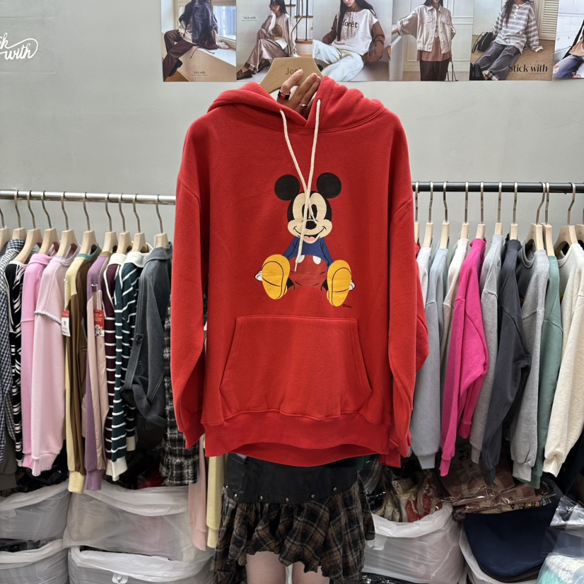 STICK WITH韓國代購㊣女裝新款熱賣職業休閑推薦25秋冬衛衣兜帽STICK WITH衛衣圖色2