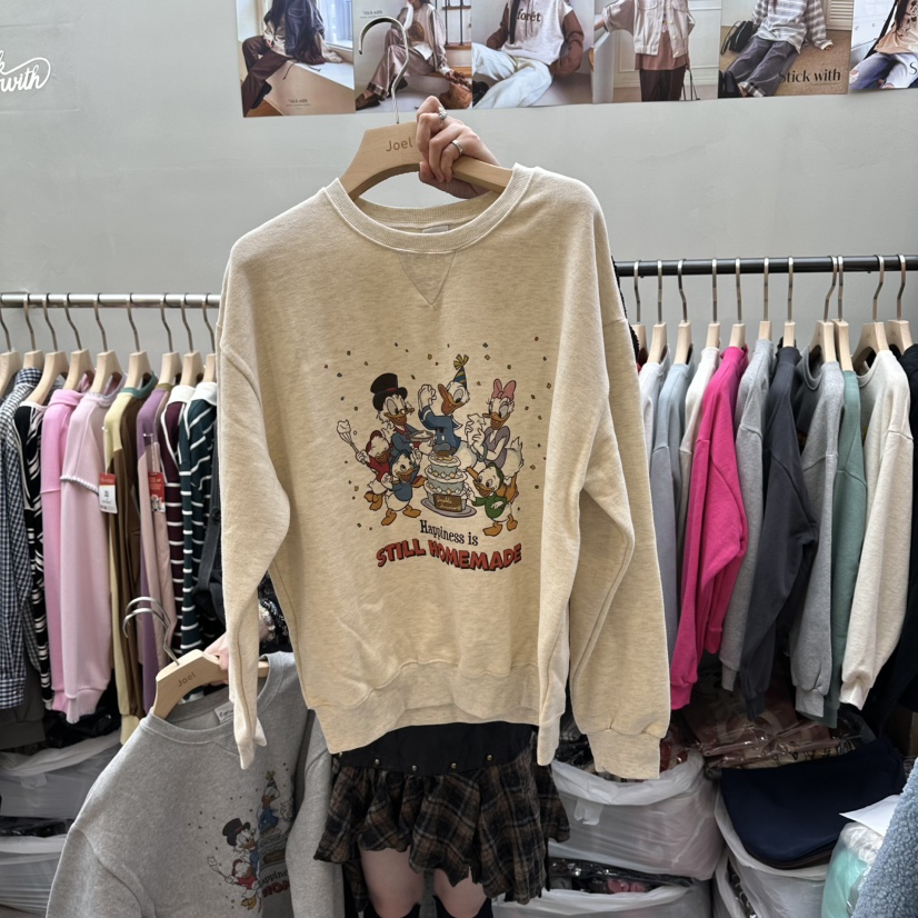 STICK WITH東大門㊣實拍女裝新品真品推薦25秋冬時尚職業衛衣STICK WITH衛衣