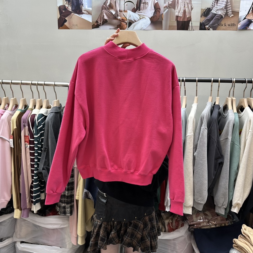 STICK WITH韓國代購㊣女裝新品25秋冬人氣休閑真品時尚衛衣STICK WITH衛衣