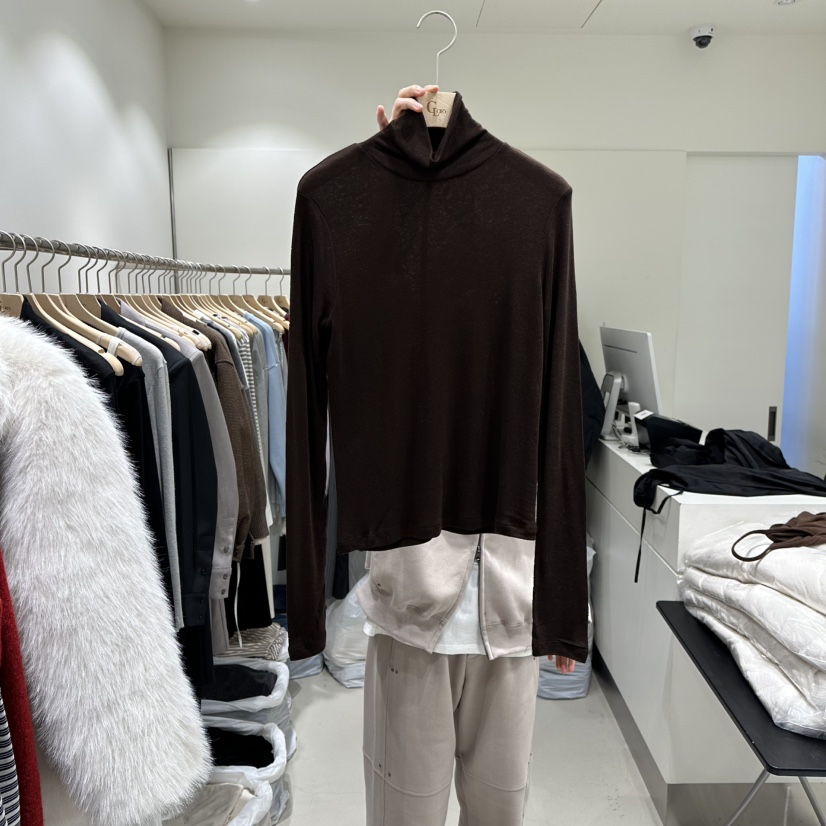 GLORY東大門㊣直郵女裝新款熱賣25秋冬人氣推薦真品長袖T恤GLORY長袖T恤圖色4棕色