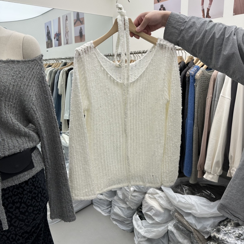 TWELVE韓國直郵㊣女士新款時尚職業休閑熱賣人氣針織衫含脖帶TWELVE針織衫