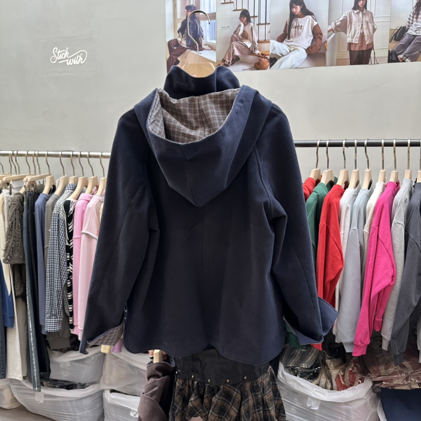 STICK WITH東大門㊣直郵女裝新品人氣真品休閑推薦夾克連帽STICK WITH夾克