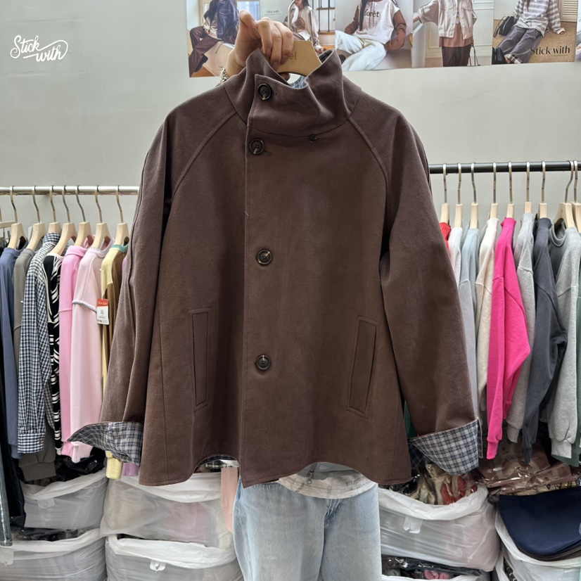 STICK WITH東大門㊣直郵女裝新品人氣真品休閑推薦夾克連帽STICK WITH夾克