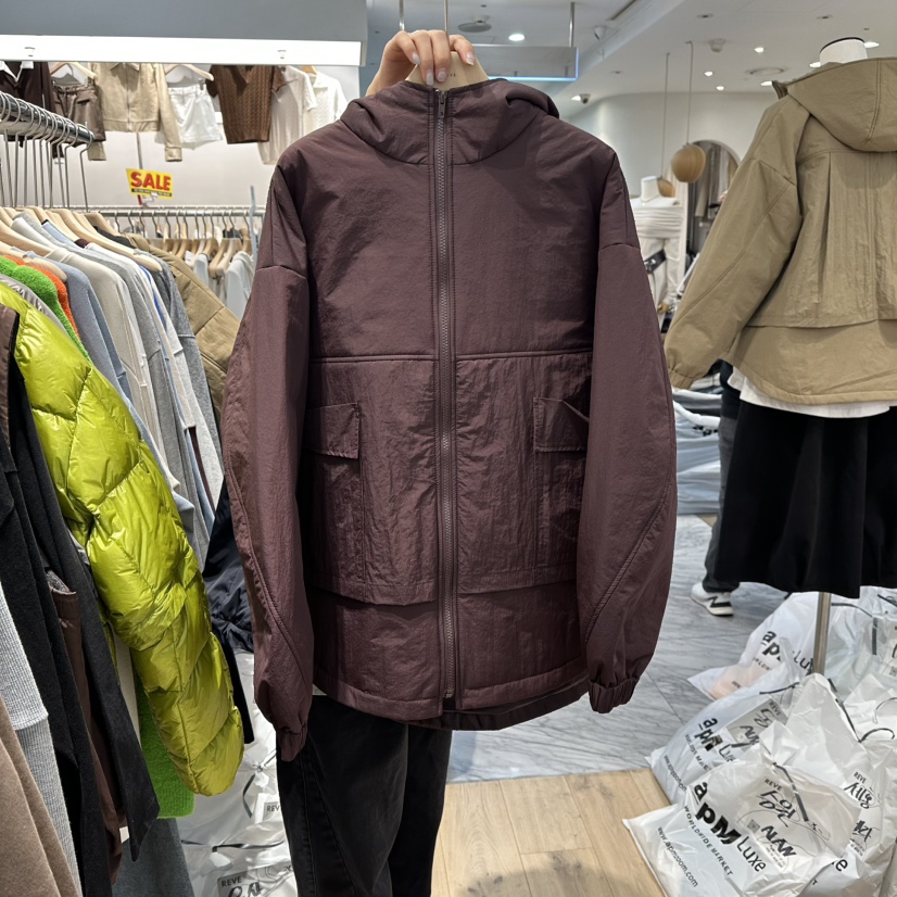 REVE-L韓國代購㊣女士新品25秋冬時尚推薦真品人氣夾克兜帽REVE-L夾克圖色2