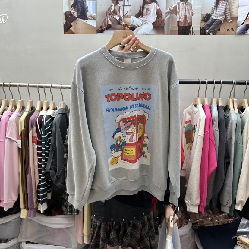 STICK WITH韓國代購㊣女士新品人氣休閑真品熱賣推薦時尚衛衣STICK WITH衛衣圖色2