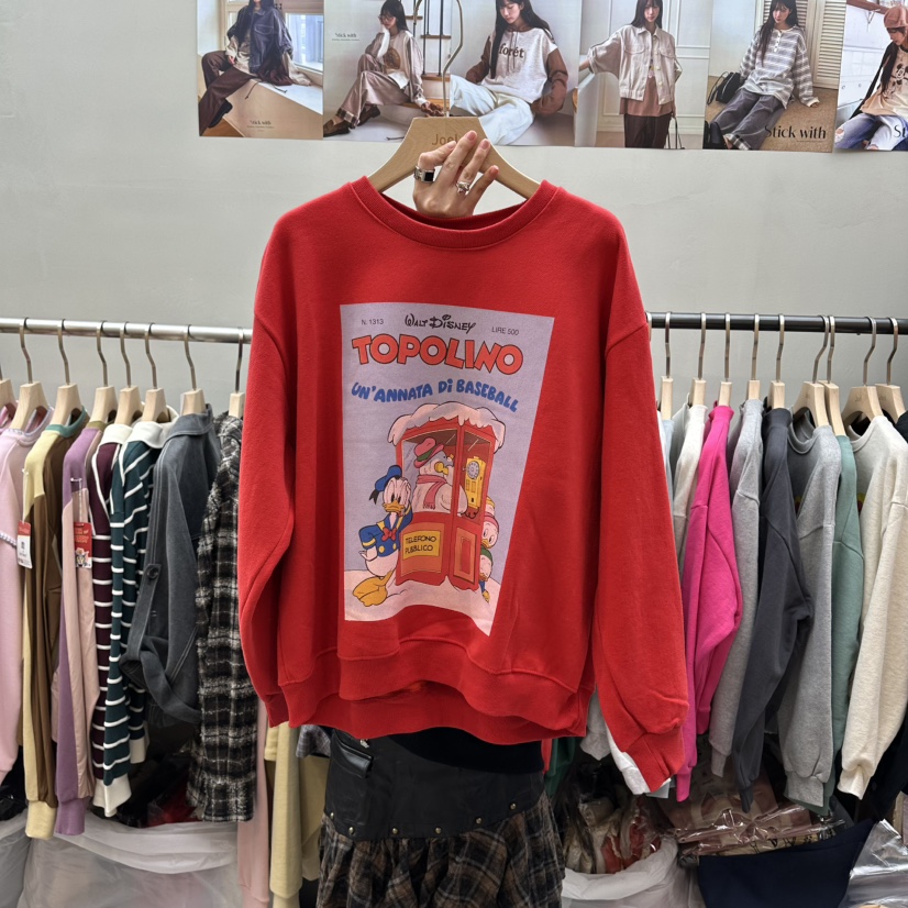 STICK WITH韓國代購㊣女士新品人氣休閑真品熱賣推薦時尚衛衣STICK WITH衛衣圖色3