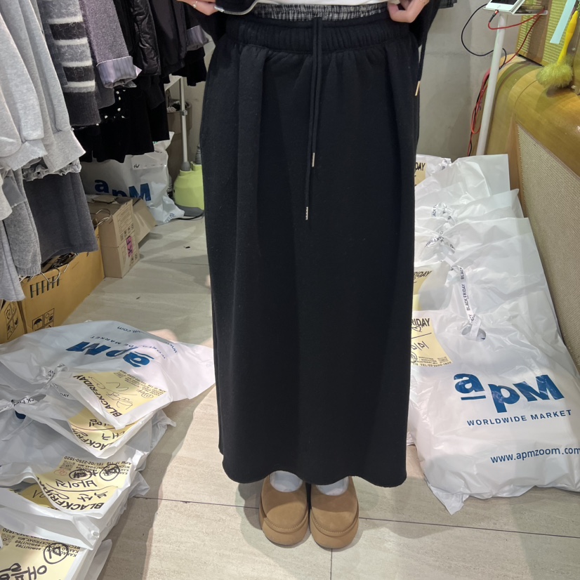 BLACKFRIDAY東大門㊣代購女裝新品推薦25秋冬時尚長裙不含腰帶BLACK FRIDAY長裙