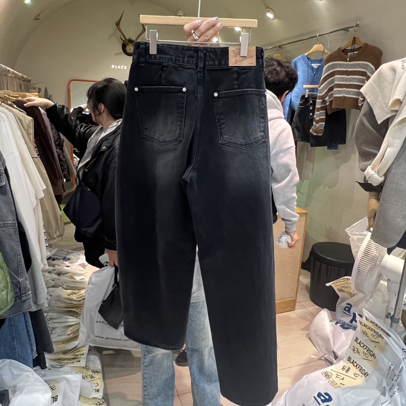 BLACKFRIDAY東大門㊣實拍女士新款人氣25秋冬時尚推薦牛仔褲BLACK FRIDAY牛仔褲