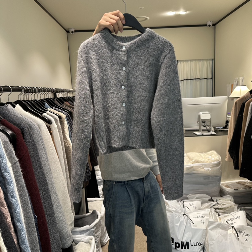 RE STOCK東大門㊣實拍女裝新款時尚人氣休閑真品針織衫羊駝RE STOCK針織衫