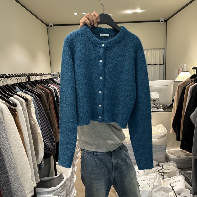 RE STOCK東大門㊣實拍女裝新款時尚人氣休閑真品針織衫羊駝RE STOCK針織衫圖色2