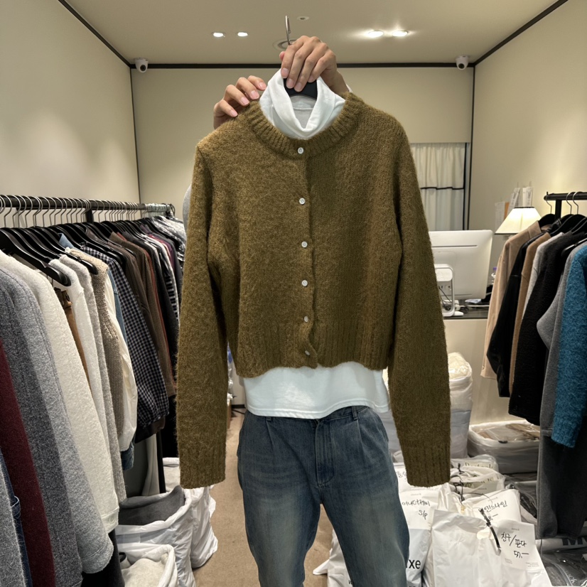 RE STOCK東大門㊣實拍女裝新款時尚人氣休閑真品針織衫羊駝RE STOCK針織衫圖色3