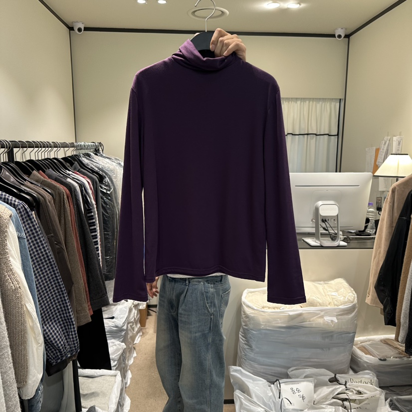 RE STOCK東大門㊣代購女士新款職業休閑時尚25秋冬長袖T恤RE STOCK長袖T恤圖色3