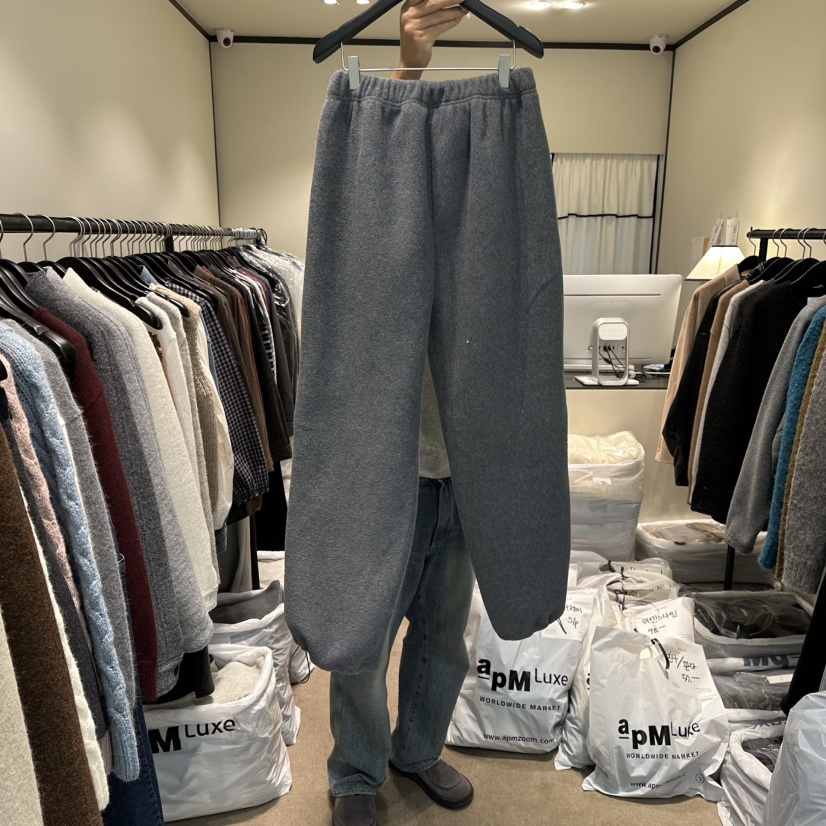 RE STOCK韓國代購㊣女裝新品人氣休閑25秋冬時尚休閑褲羊毛RE STOCK休閑褲