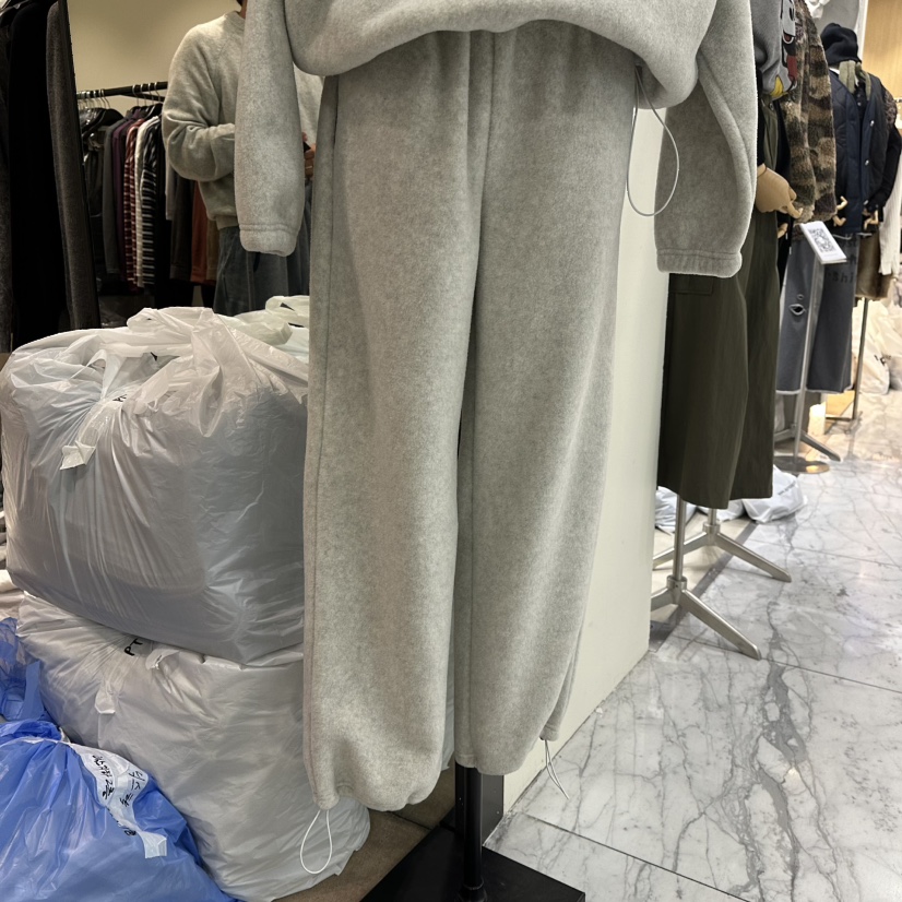 RE STOCK韓國代購㊣女裝新品人氣休閑25秋冬時尚休閑褲羊毛RE STOCK休閑褲