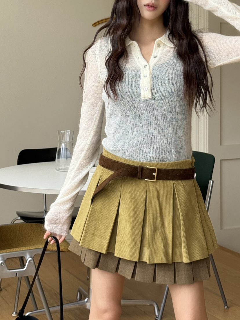 MARKE-P東大門㊣直郵女裝新品職業真品短裙不含腰帶燈芯絨MARKE-P短裙