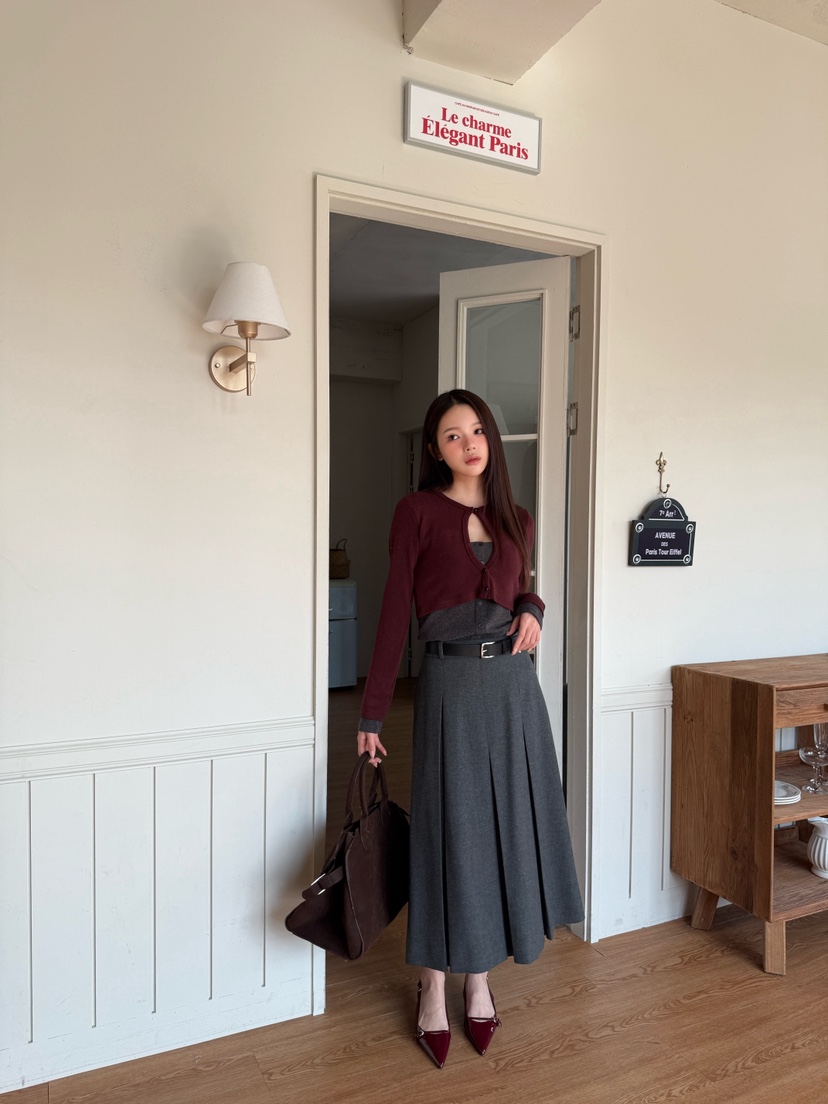 MARKE-P東大門㊣實拍女裝新品人氣25秋冬長袖T恤安哥拉開衫MARKE-P長袖T恤