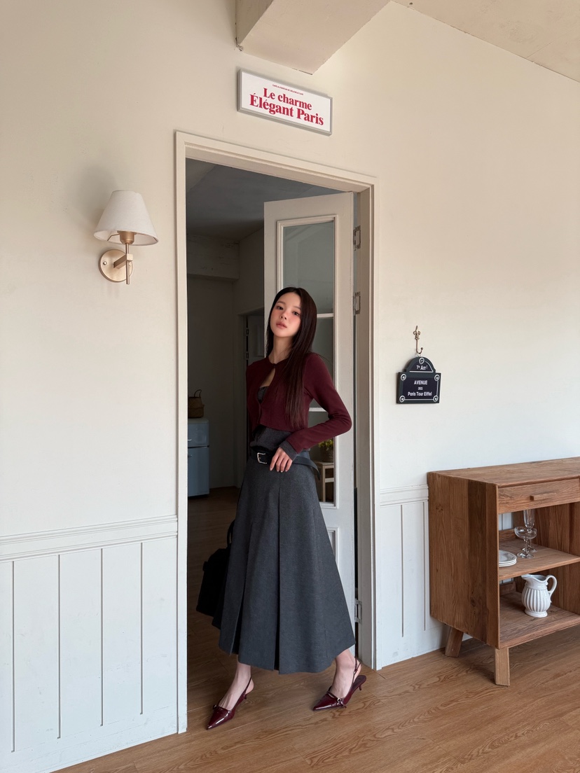 MARKE-P東大門㊣實拍女裝新品人氣25秋冬長袖T恤安哥拉開衫MARKE-P長袖T恤