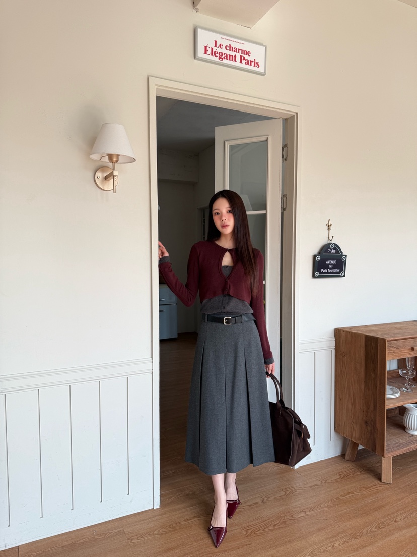 MARKE-P東大門㊣實拍女裝新品人氣25秋冬長袖T恤安哥拉開衫MARKE-P長袖T恤