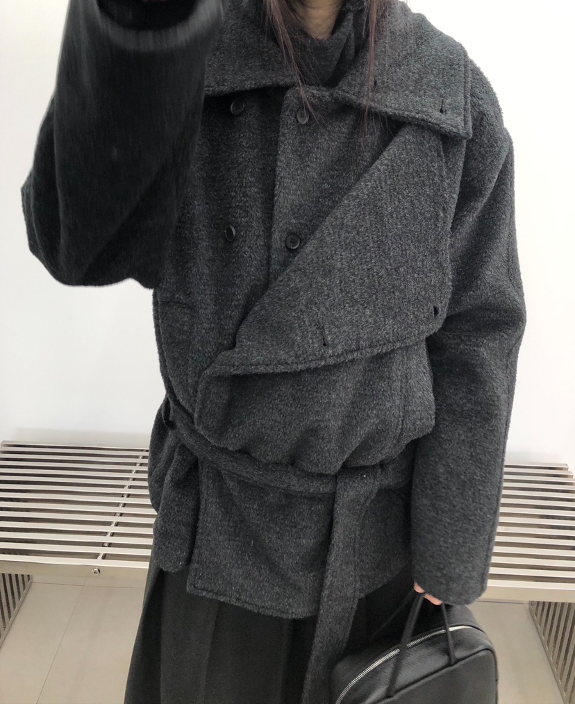 MELTED-P東大門㊣直郵女士新款真品推薦熱賣25秋冬中長款大衣MELTED-P中長款大衣