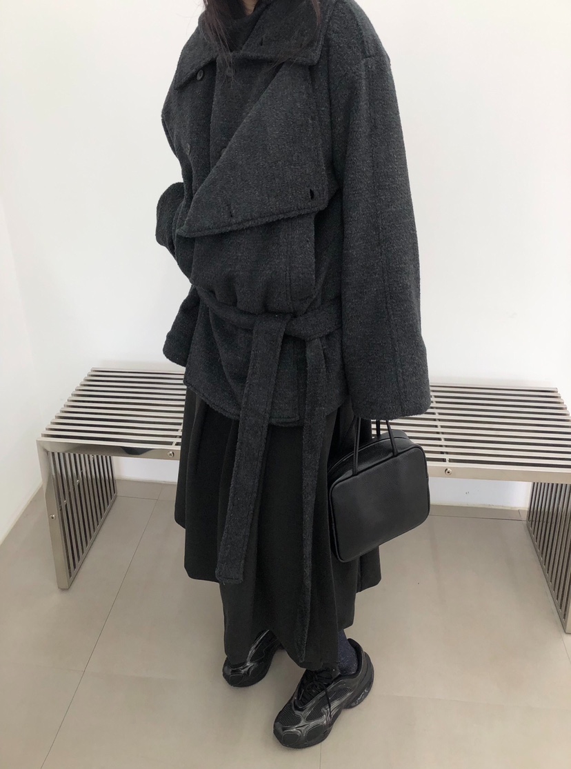 MELTED-P東大門㊣直郵女士新款真品推薦熱賣25秋冬中長款大衣MELTED-P中長款大衣