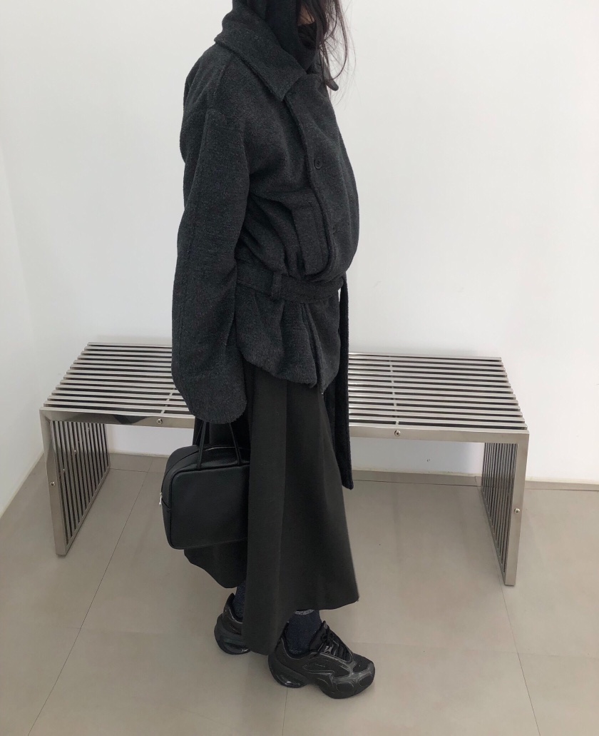 MELTED-P東大門㊣直郵女士新款真品推薦熱賣25秋冬中長款大衣MELTED-P中長款大衣