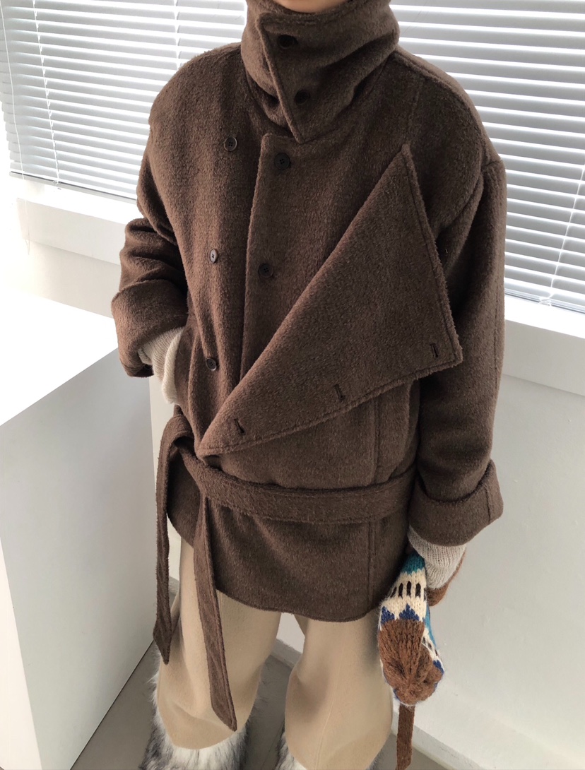 MELTED-P東大門㊣直郵女士新款真品推薦熱賣25秋冬中長款大衣MELTED-P中長款大衣