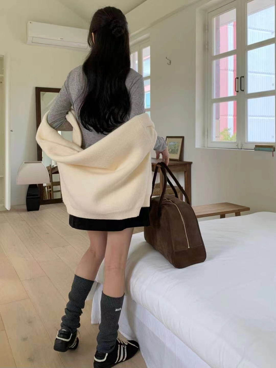 AREING韓國代購㊣女裝新款人氣25秋冬時尚休閑熱賣職業長袖T恤AREING長袖T恤