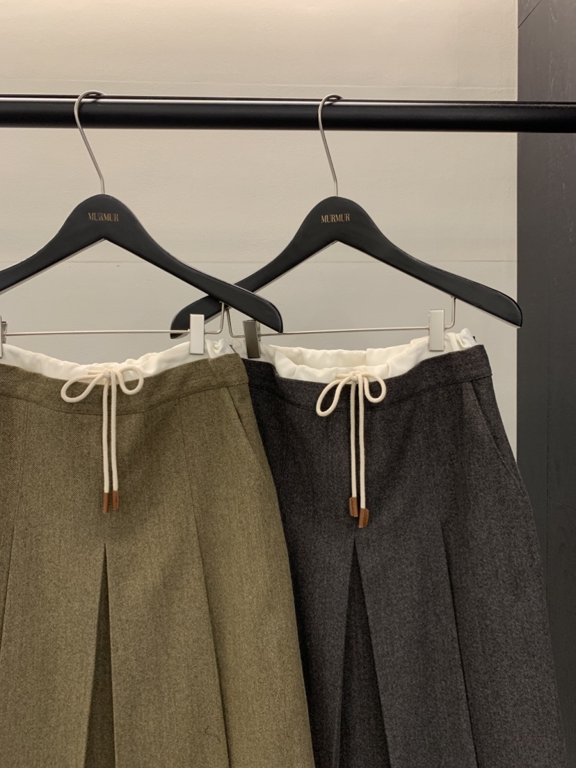 MURMUR韓國直郵㊣女士新款25秋冬時尚休閑半身裙中短裙人字形MURMUR半身裙/中短裙