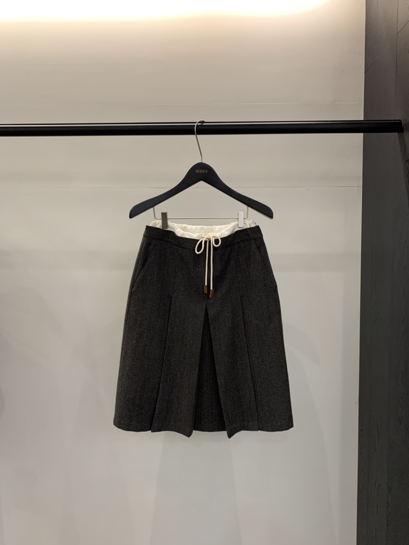 MURMUR韓國直郵㊣女士新款25秋冬時尚休閑半身裙中短裙人字形MURMUR半身裙/中短裙
