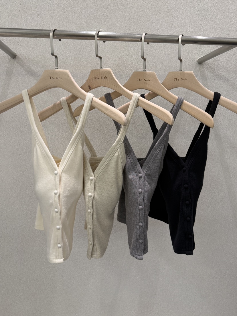 NOB韓國代購㊣女裝新款25秋冬休閑職業真品時尚推薦吊帶背心NOB吊帶/背心