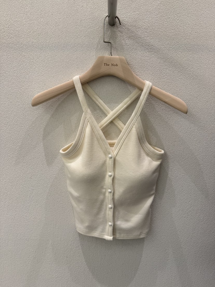 NOB韓國代購㊣女裝新款25秋冬休閑職業真品時尚推薦吊帶背心NOB吊帶/背心