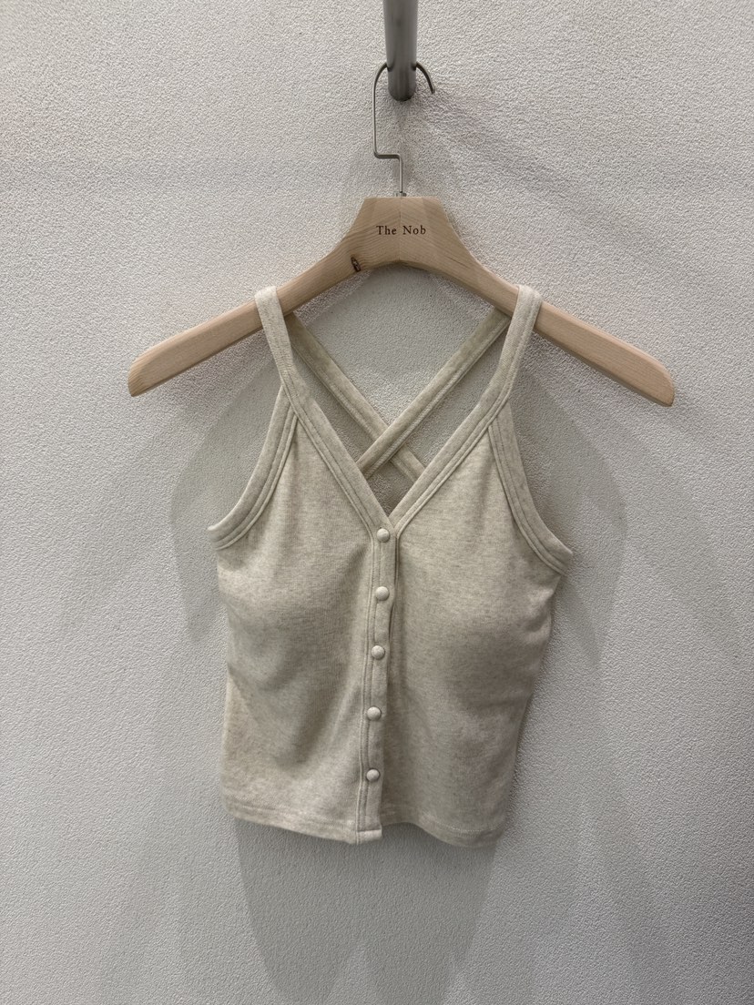 NOB韓國代購㊣女裝新款25秋冬休閑職業真品時尚推薦吊帶背心NOB吊帶/背心圖色2