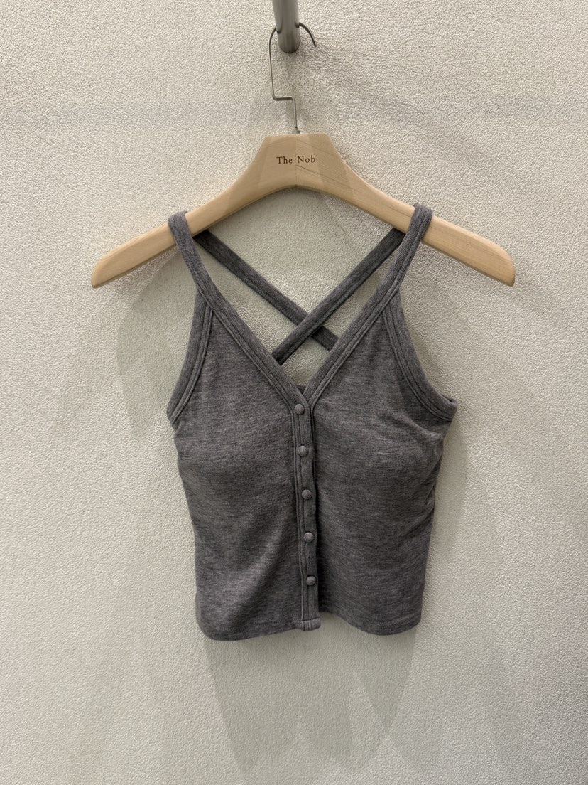 NOB韓國代購㊣女裝新款25秋冬休閑職業真品時尚推薦吊帶背心NOB吊帶/背心圖色3
