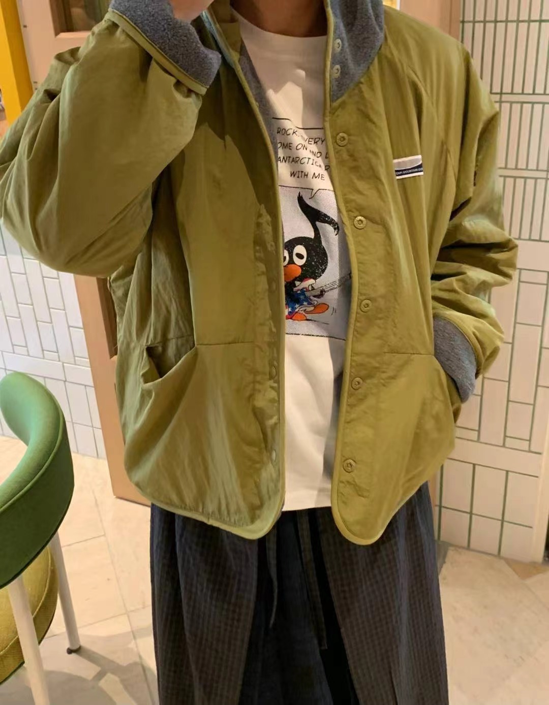 4PI韓國直郵㊣女裝新品職業休閑人氣推薦熱賣25秋冬夾克雙面4PI夾克