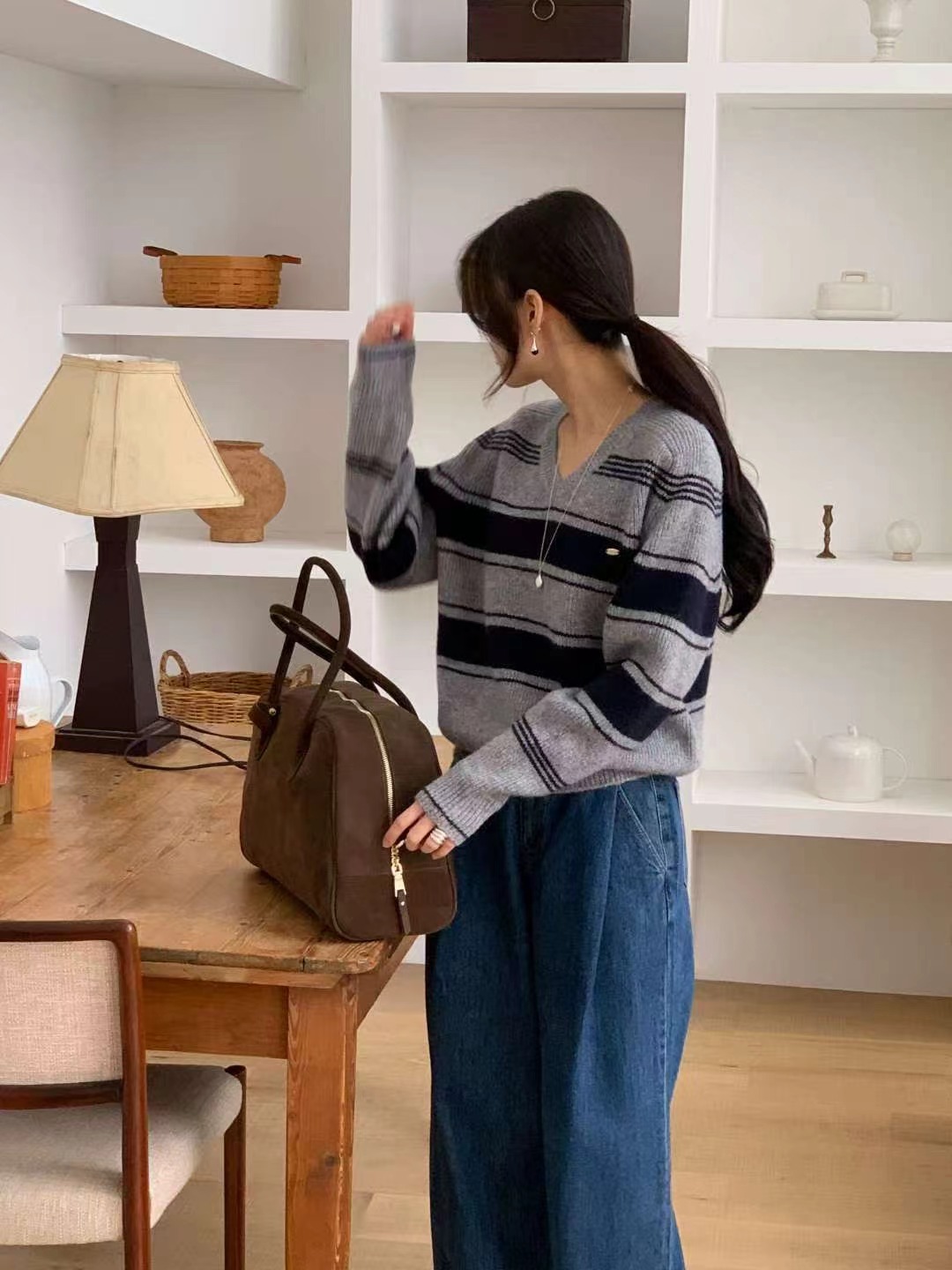 AREING東大門㊣實拍女裝新品推薦真品休閑熱賣職業25秋冬針織衫AREING針織衫