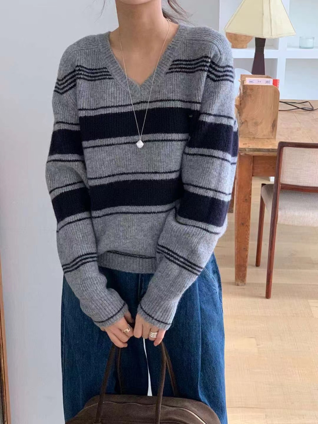 AREING東大門㊣實拍女裝新品推薦真品休閑熱賣職業25秋冬針織衫AREING針織衫圖色2