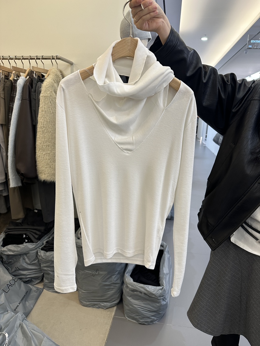 MONDAYMORING韓國代購㊣女裝新品真品熱賣人氣休閑時尚長袖T恤MONDAYMORING長袖T恤