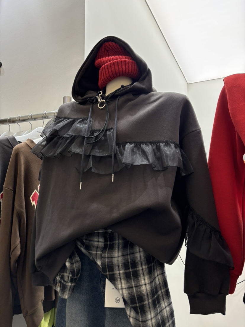 INTHEEND韓國代購㊣女裝新款時尚人氣真品推薦熱賣25秋冬衛衣INTHEEND衛衣